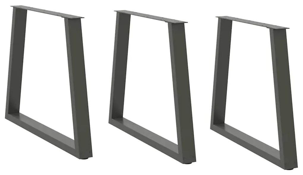 vidaXL Πόδια Τραπεζαρίας Σχήματος V 3 τεμ. Ανθρακί 70x(72-73,3) εκ. Ατσάλι