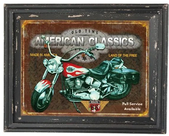 Vekrakis Πίνακας Ξύλινος “American Classics” 38Χ47Χ2 Μπορντώ