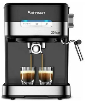 Rohnson R-990 Μηχανή Espresso 850W Πίεσης 20bar Μαύρη