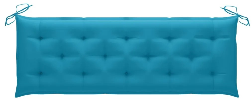 vidaXL Παγκάκι Κήπου Στοιβαζόμενο 159 εκ. Μασίφ Ξύλο Teak & Μαξιλάρι