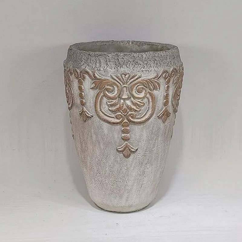 Βάζο Τσιμεντένιο 752-20317 16x16x23.5cm Beige Estheti Home Cement