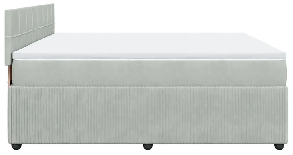 ΚΡΕΒΑΤΙ BOXSPRING ΜΕ ΣΤΡΩΜΑ ΑΝΟΙΧΤΟ ΓΚΡΙ 180X200 ΕΚ. ΒΕΛΟΥΔΙΝΟ 3290106