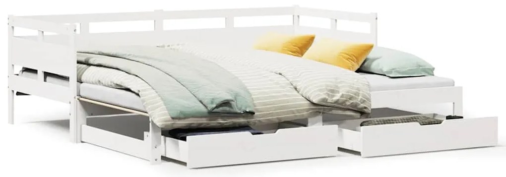 vidaXL Καναπές Κρεβάτι Συρόμενος Χωρίς Στρώμα 90x190 εκ. &amp; Συρτάρια