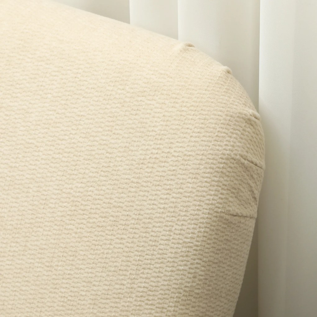 HOMCOM διθέσιμος καναπές, συμπαγής, φιλικό προς το δέρμα κάλυμμα, έως 240 κιλά, 130x74x79 εκ., κρεμ λευκό