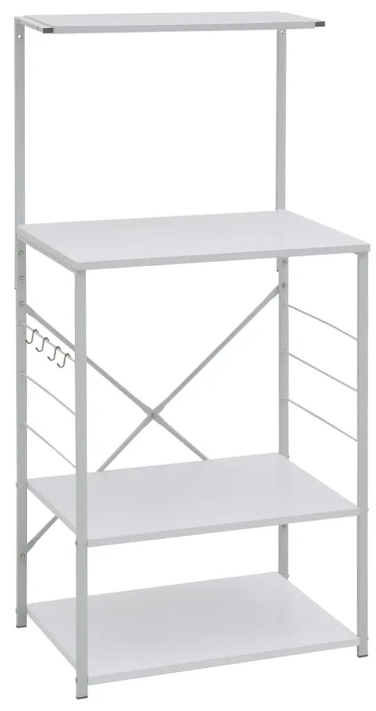 Ντουλάπι Φούρνου Μικροκυμάτων Λευκό 60x39,6x123 εκ. Επεξ. Ξύλο 288240