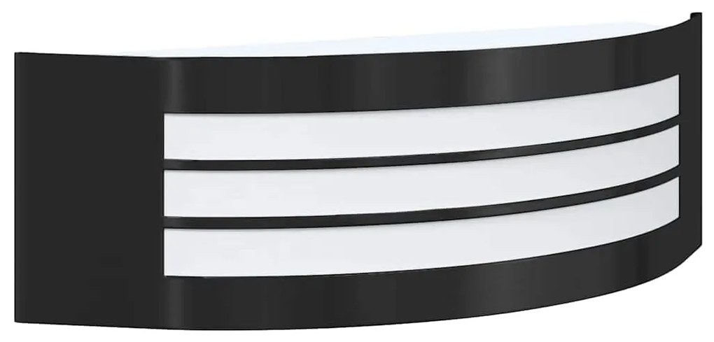 vidaXL Εξωτερικά Φωτιστικά Τοίχου 2 pcs Μαύρο 32 x 10 x 10 εκ