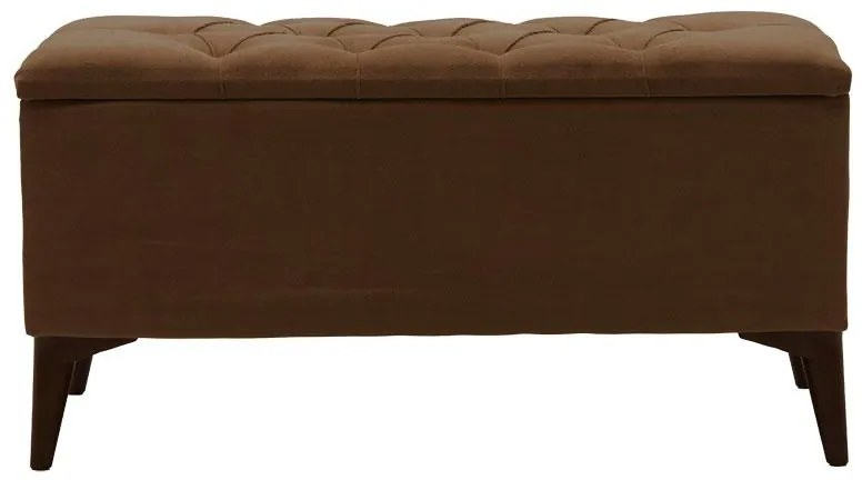 Σκαμπό-μπαούλο Elone καφέ-καρυδί 90x40x44εκ 90x40x44 εκ.