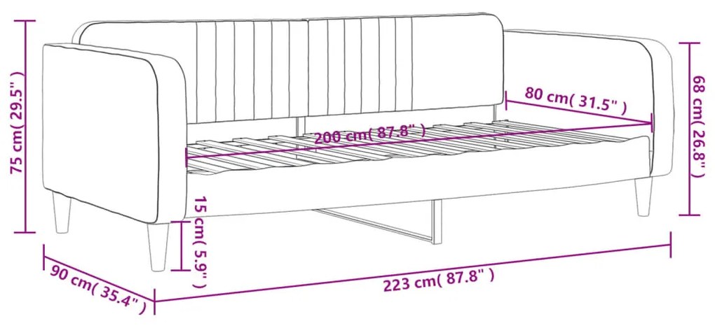 ΚΑΝΑΠΕΣ ΚΡΕΒΑΤΙ ΜΑΥΡΟΣ 80 X 200 ΕΚ. ΒΕΛΟΥΔΙΝΟΣ 354083