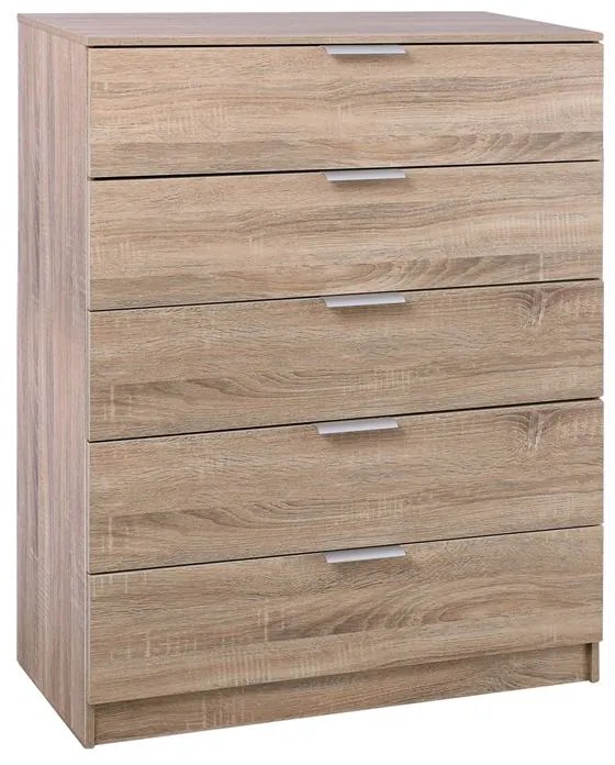 DRAWER Συρταριέρα με 5 Συρτάρια, Απόχρωση Sonoma 80x40x102cm Ε758,2