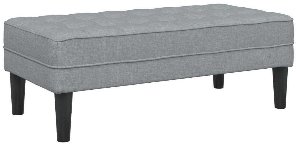 vidaXL Παγκάκι Ανοιχτό Γκρι 113x57x39 εκ. Υφάσμα
