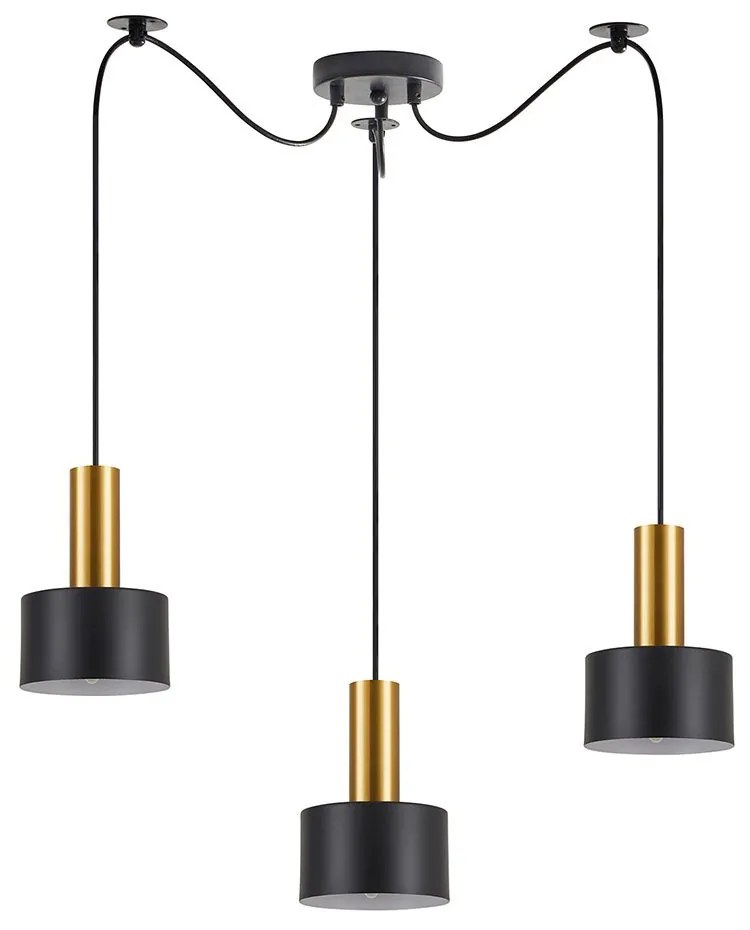 Φωτιστικό Οροφής Adept Tube 77-8633 40x40x300cm 3xE27 60W Black-Gold Homelighting