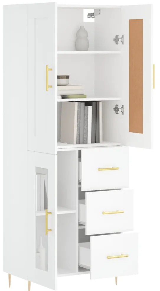 vidaXL Ντουλάπι Λευκό 69,5x34x180 εκ. από Επεξεργασμένο Ξύλο