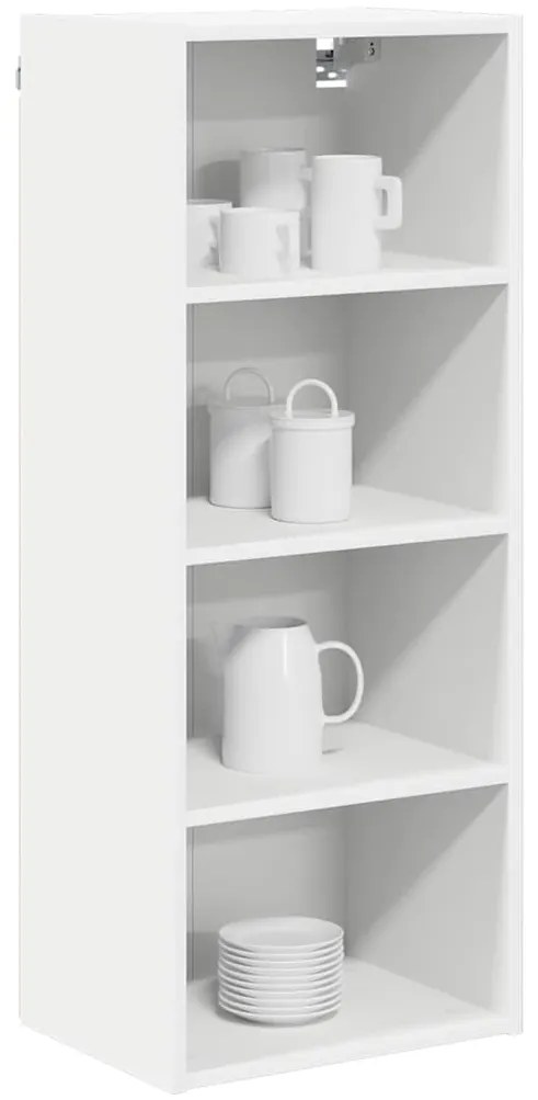 vidaXL Κρεμαστό ντουλάπι Λευκό 40 x 29,5 x 100 εκ. Επεξεργασμένο ξύλο