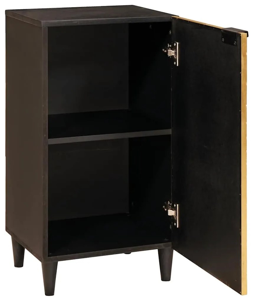 vidaXL Πλαϊνό γραφείο με αποθήκευση Μαύρο και Χρυσό 40 x 33 x 75 εκ.