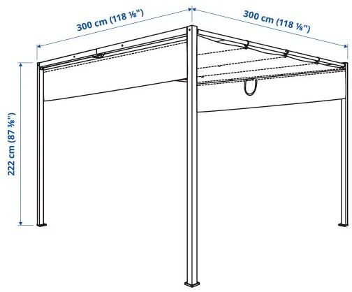 HAMMARON κιόσκι, 300x300 cm 205.492.39