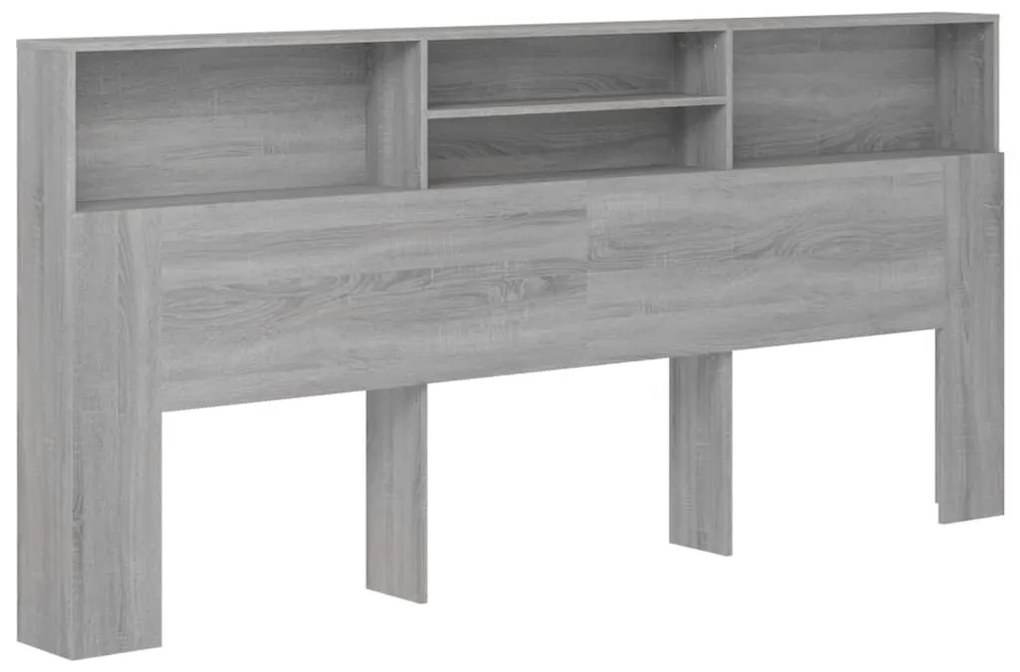 Κεφαλάρι Με Αποθηκευτικό Χώρο Γκρι Sonoma 220x19x103,5 εκ. - Γκρι