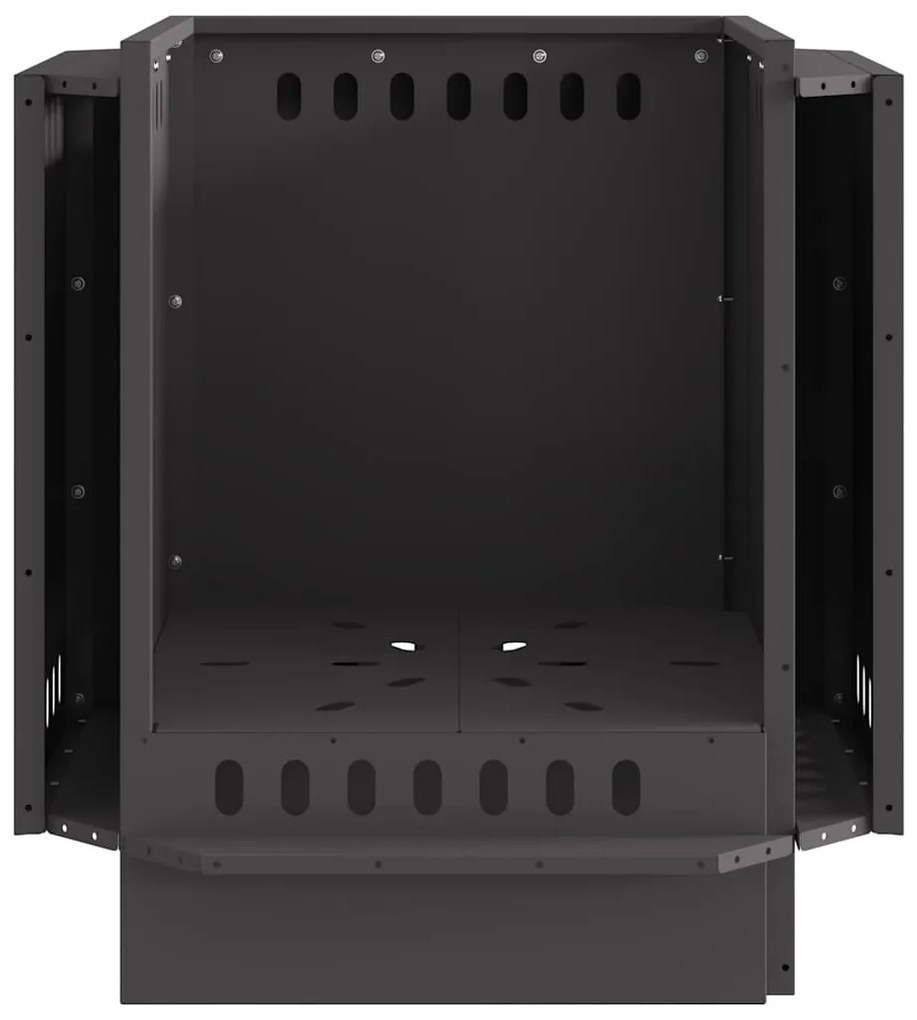 vidaXL Φωτιά Μαύρο 48 x 48 x 51 cm Κρύα έλαση από χάλυβα