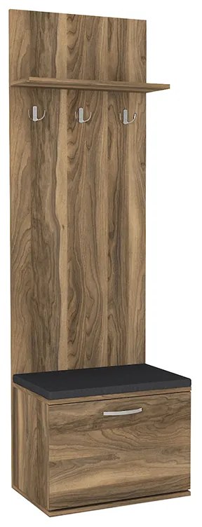 Έπιπλο εισόδου Track Megapap χρώμα καρυδί 60x38,2x190εκ.
