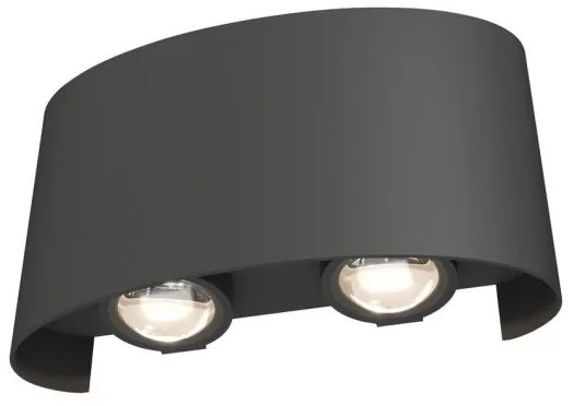 Απλίκα Φωτιστικό LED Τοίχου Μέταλλο Strato H8 Φ13 Maytoni-O417WL-L4GR3K-Γκρι O417WL-L4GR3K