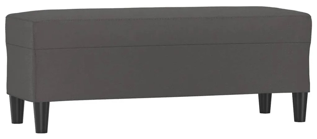vidaXL Πάγκος Γκρι 100 x 35 x 41 εκ. από Συνθετικό Δέρμα