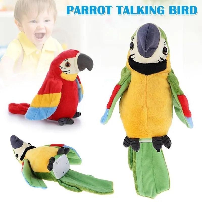 Λούτρινος Παπαγάλος Plush Parrot που Μιλάει Μιμείται και Κουνάει τα Φτερά - Parrot