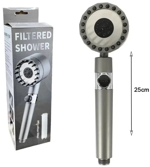 Τηλέφωνο Κεφαλή Ντους Μπάνιου με Φίλτρο - Turbocharged Shower Head