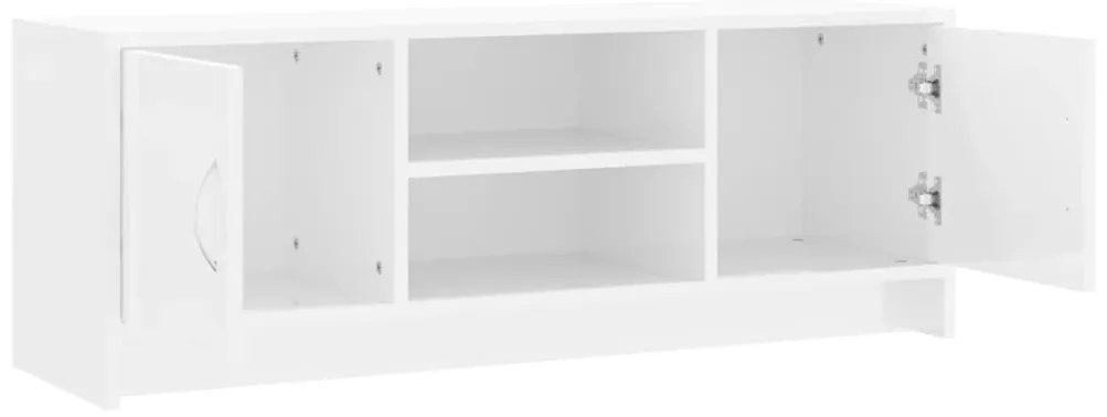 vidaXL Έπιπλο Τηλεόρασης Γυαλ. Λευκό 102x30x37,5 εκ Επεξεργασμένο Ξύλο