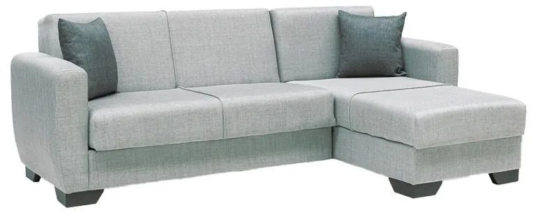 Γωνιακός Καναπές Κρεβάτι New Dolce Fylliana Ανοιχτό Γκρί 240x146x85εκ 240x146x85 εκ.