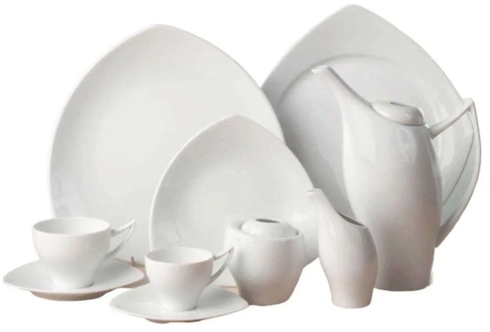 Σερβίτσιο Πιάτα Φαγητού Tric (Σετ 20Τμχ) 35.000.40 White Cryspo Trio 20 τμχ Πορσελάνη