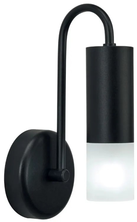 Arkolight Φωτιστικό Απλίκα G9 Αλουμίνιο - Πλέξυ Φ5cm Μαύρο 180-3/Α1