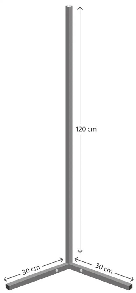 ΦΩΤΙΣΤΙΚΟ ΔΑΠΕΔΟΥ ΜΑΥΡΟ ΜΕ RGB LED & ΑΣΥΡΜΑΤΟ ΧΕΙΡΙΣΤΗΡΙΟ HM7309 30x30x120 εκ.