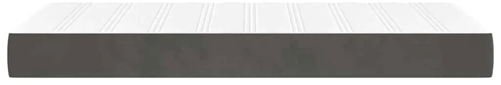 vidaXL Στρώμα με Pocket Springs για Παιδιά Σκ Γκρι 80x160εκ Βελούδο