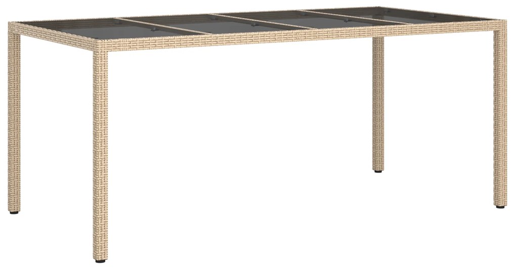 vidaXL Τραπεζάκι Κήπου Μπεζ 190x90x75 εκ Πολυ Ράτα