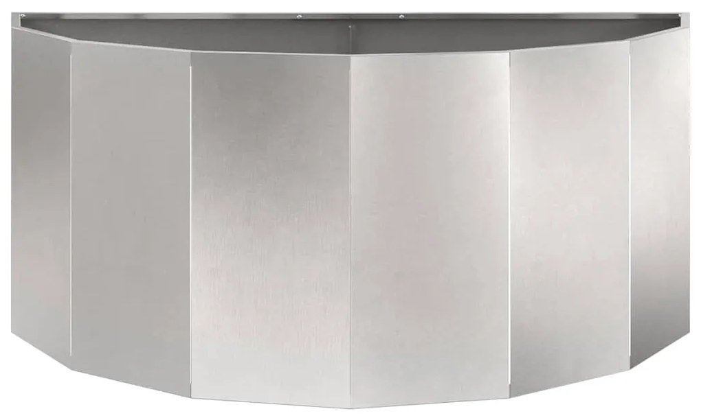 vidaXL Γλάστρα Ασημί 120 x 60 x 50 εκ. Ανοξείδωτο ατσάλι