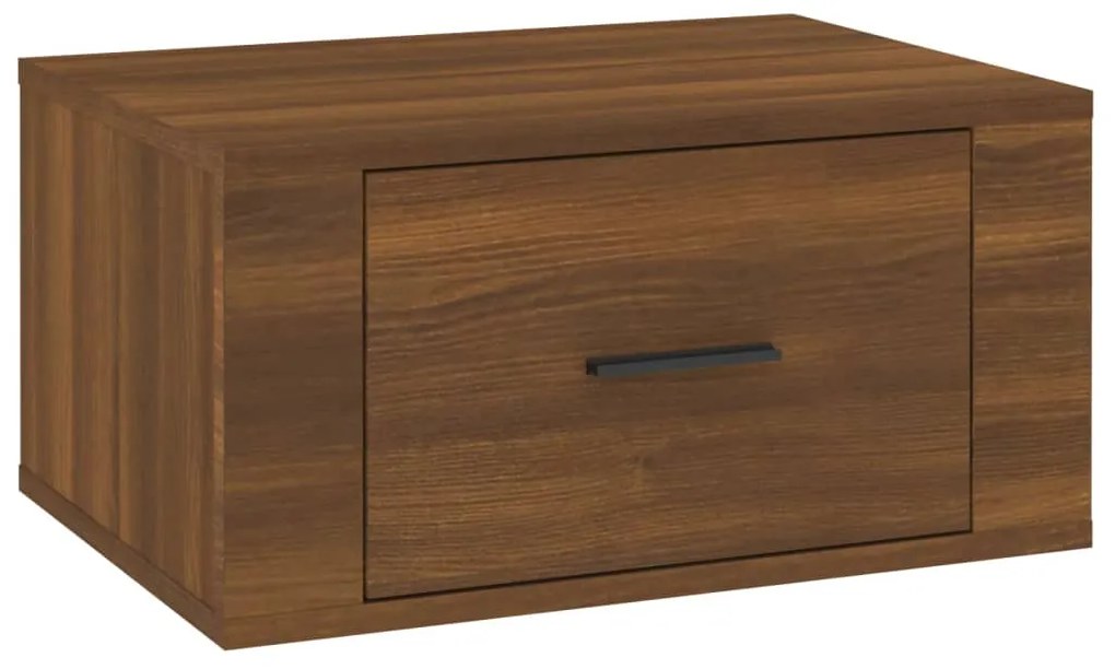 vidaXL Κομοδίνα Επιτοίχια 2 τεμ. Καφέ Δρυς 50x36x25 εκ.