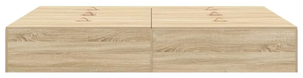 vidaXL Σκελετός Κρεβατιού Sonoma Δρυς 140 x 200 cm Επεξεργασμένο ξύλο