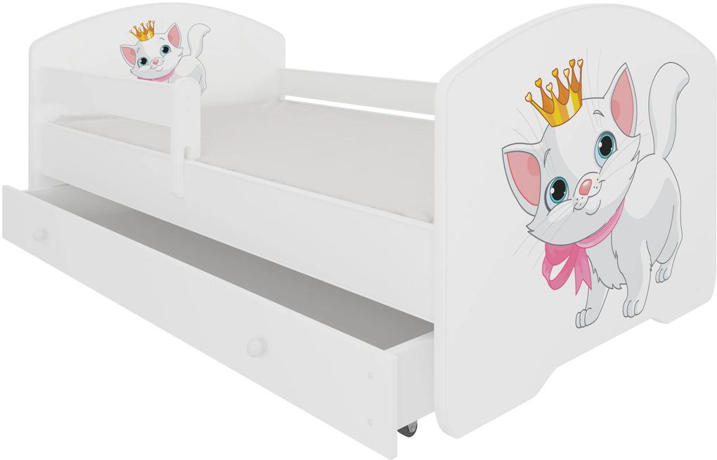 Παιδικό κρεβάτι Belossi-160 x 80-Με προστατευτικό-Leuko-Gkri anoixto