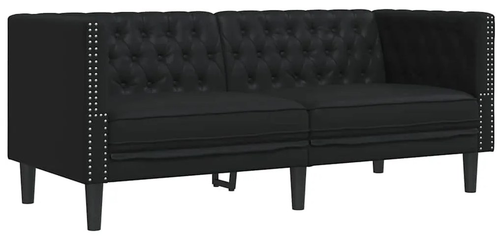 vidaXL Σετ Καναπέ 3 pcs Μαύρο 194 x 74.5 x 70.5 εκ. Τεχνητό δέρμα