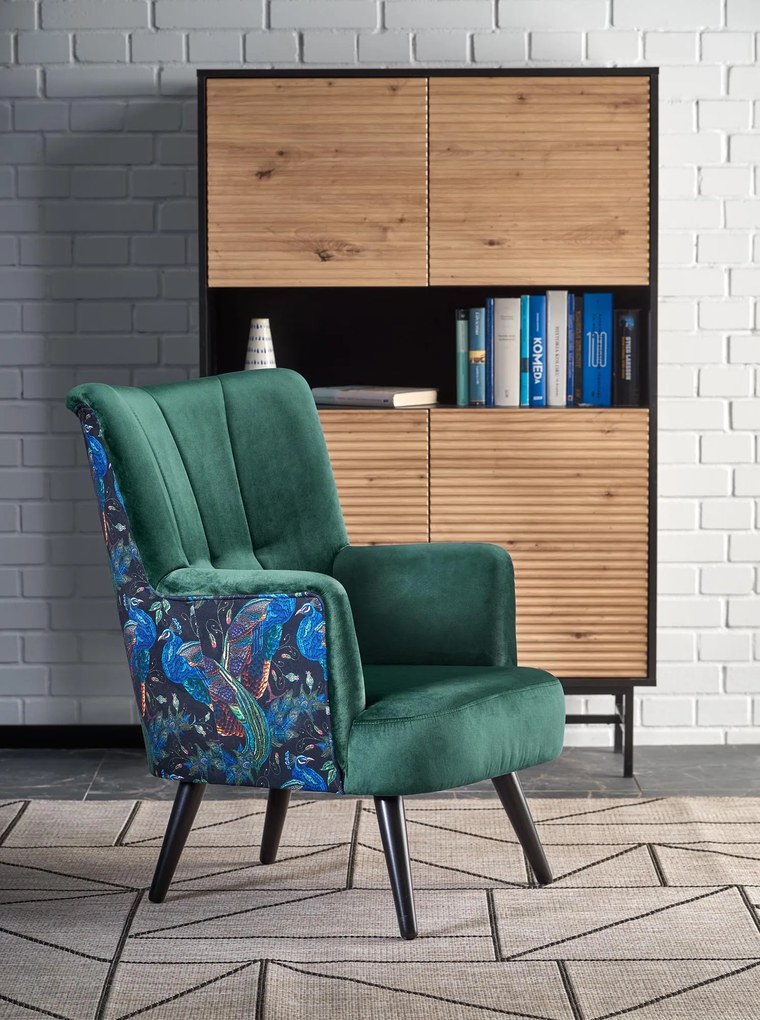 PAGONI chair color: dark green / black DIOMMI V-PL-PAGONI-FOT-C.ZIELONY