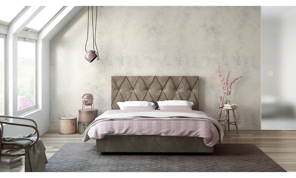 Επενδεδυμένο Κρεβάτι Θέκλα King Size 180x200 - Chic Strom - Ελληνικής Κατασκευής