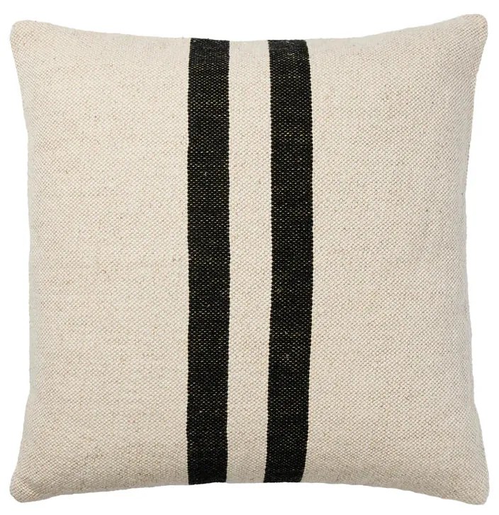 Κάλυμμα Μαξιλαριού Sigrun - Μαύρο Μπεζ 75% Βαμβάκι 25% Λινό W50 x L50 cm Broste Copenhagen