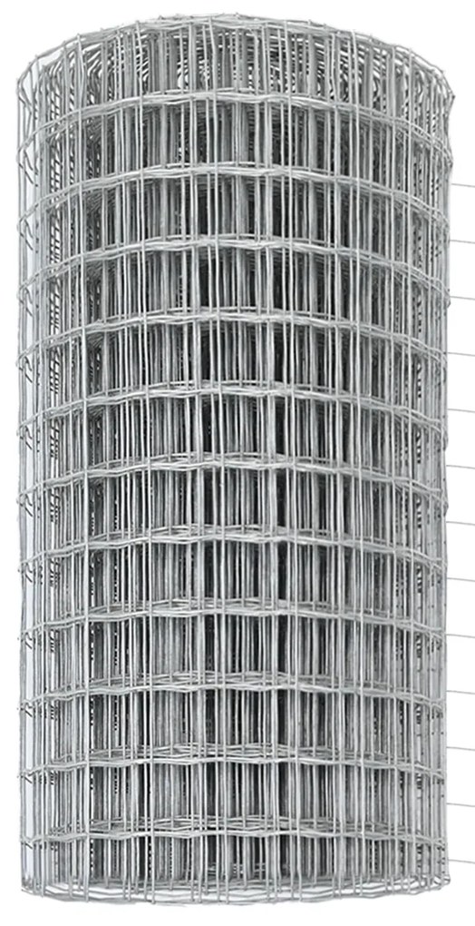 vidaXL Euro Fence με 7 Πόρους 0.8x10 μ Γαλβανισμένος Χάλυβας