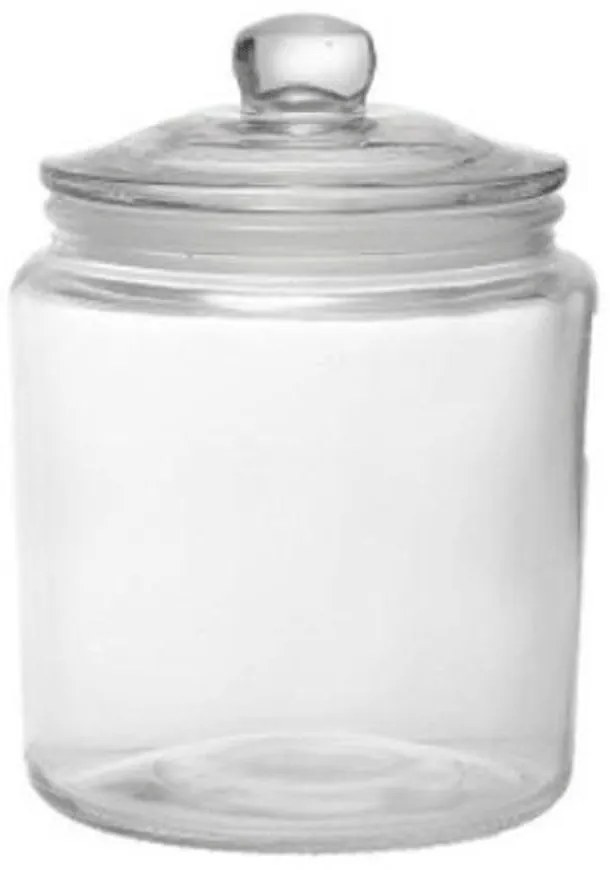 Δοχείο Αποθήκευσης Με Καπάκι S JAR111K6 11x11x15,5ΕΚ 1Lt Clear Espiel Glass