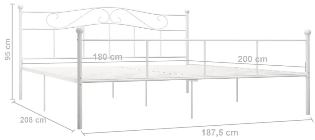 ΠΛΑΙΣΙΟ ΚΡΕΒΑΤΙΟΥ ΛΕΥΚΟ 180 X 200 ΕΚ. ΜΕΤΑΛΛΙΚΟ 284521