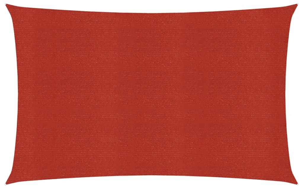 vidaXL Πανί Σκίασης Κόκκινο 4 x 7 μ. από HDPE 160 γρ/μ²