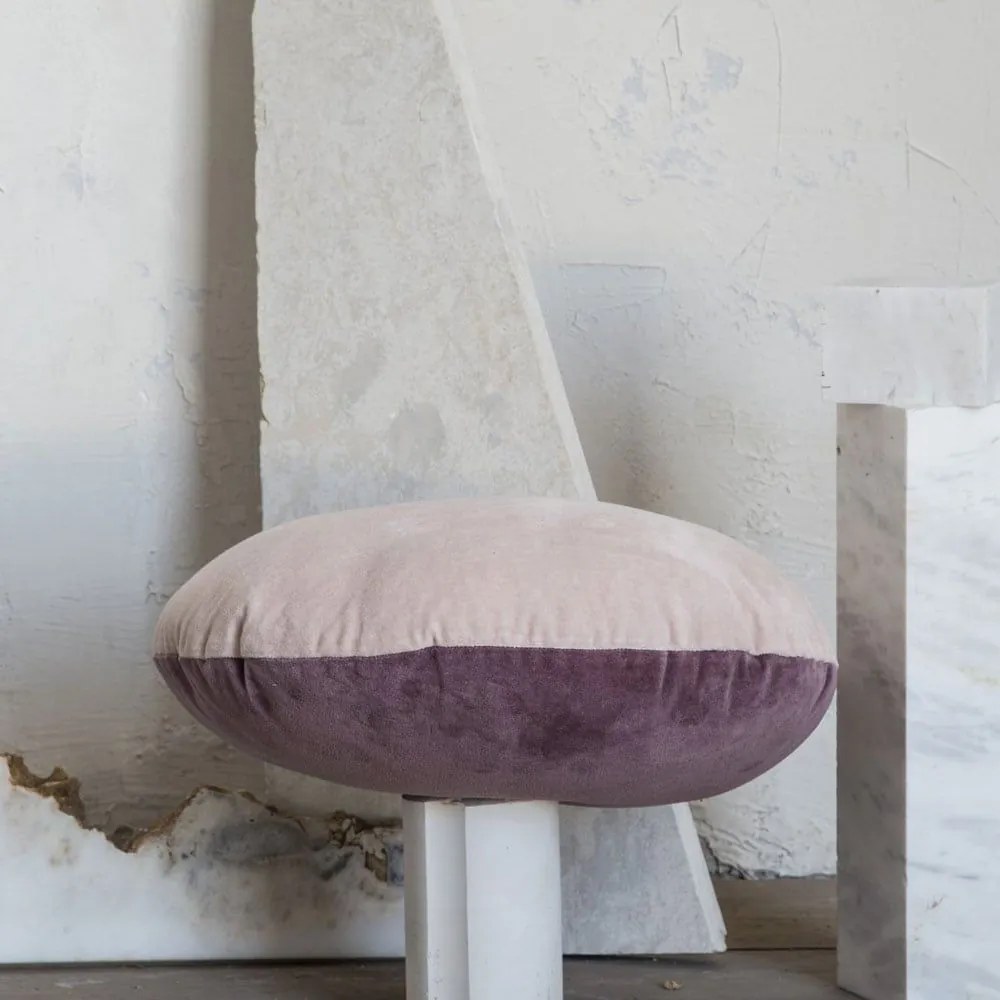 Μαξιλάρι Διακοσμητικό (Με Γέμιση) - Velvety Powder Pink/Cassis Nima 45X45 45x45cm Cotton-Velor
