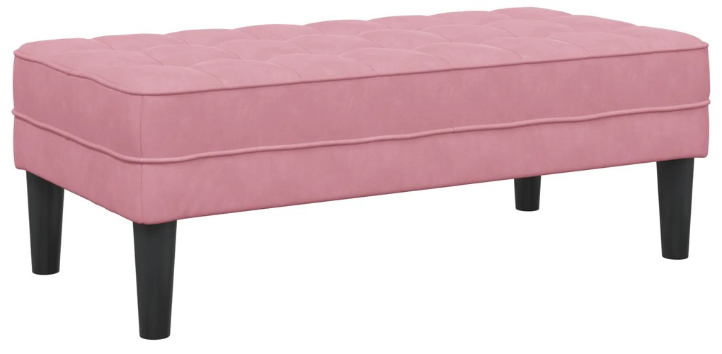 vidaXL Παγκάκι Ροζ 113x57x39 εκ. Βελούδο