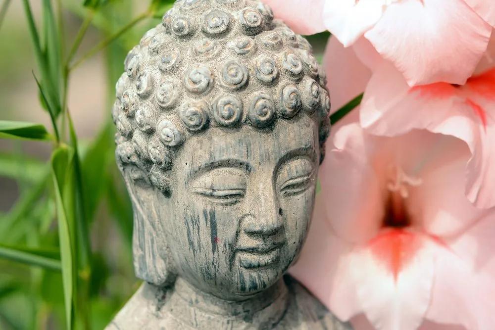 Εικόνα του αγάλματος του Βούδα στον κήπο Ζεν - 120x80