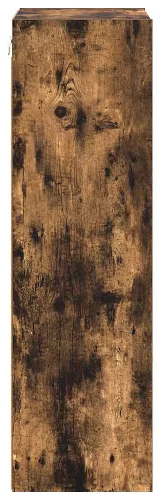 vidaXL Κρεμαστό ντουλάπι Riga Καπνιστό Δρύς 40 x 29,5 x 100 εκ.