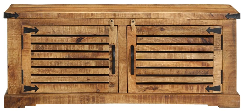 vidaXL πάγκος παπουτσιών 110x38x45 εκ. από μασίφ ξύλο μάνγκο